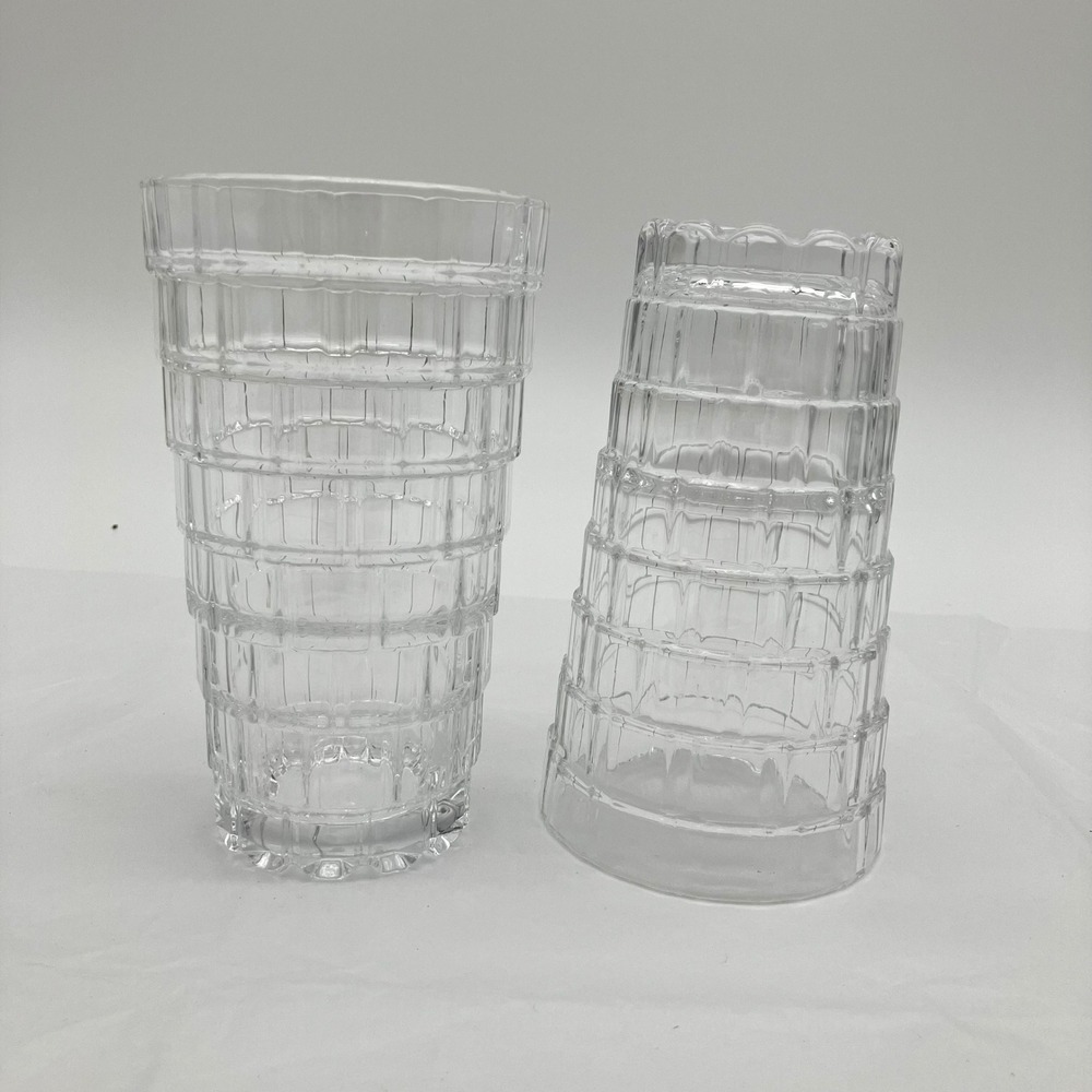 RCR Cristalleria Italian Highball Glasses Stack 13.2oz Clear Crystal Stackable 2